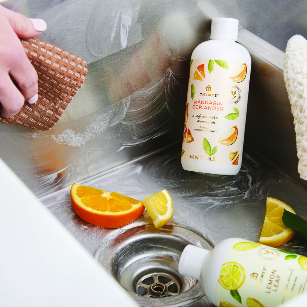 Thymes Mandarin Coriander Surface Scrub for home cleaning image number 1